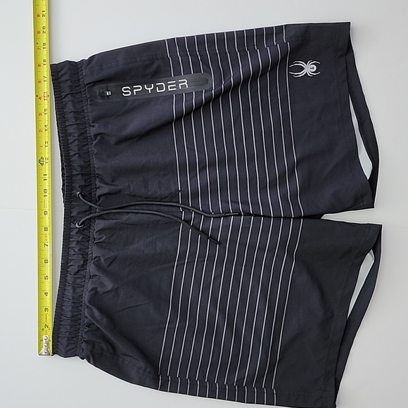 SPYDER Men's Black White Stripes Swim Trunks Board Short  Quick Dry Size XXL - Picture 14 of 16